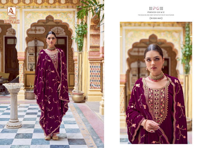 Riwaaz By Alok Heavy Velvet Wedding Salwar Suits Catalog
